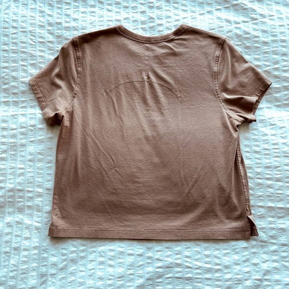 Lululemon Classic-Fit Cotton-Blend T-Shirt - Pink Clay - Sz 4 - EUC - Picture 5 of 6